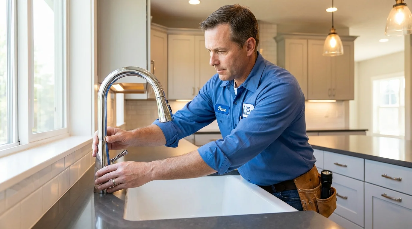 Kitchen faucet installation by Johns Plumbing LLC in Wrens